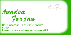 amadea forjan business card